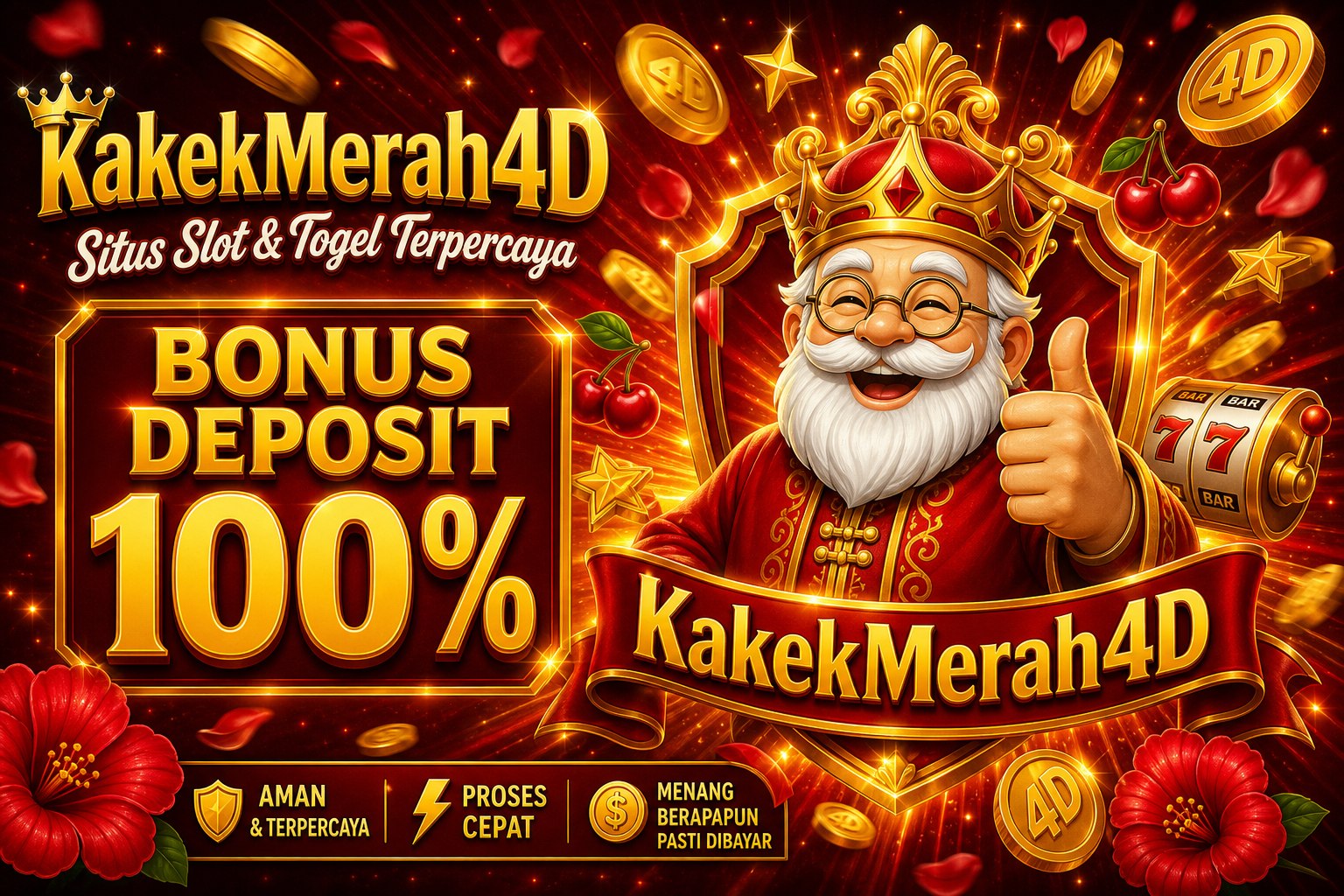 Kakekmerah4d — Bonus Deposit 100%